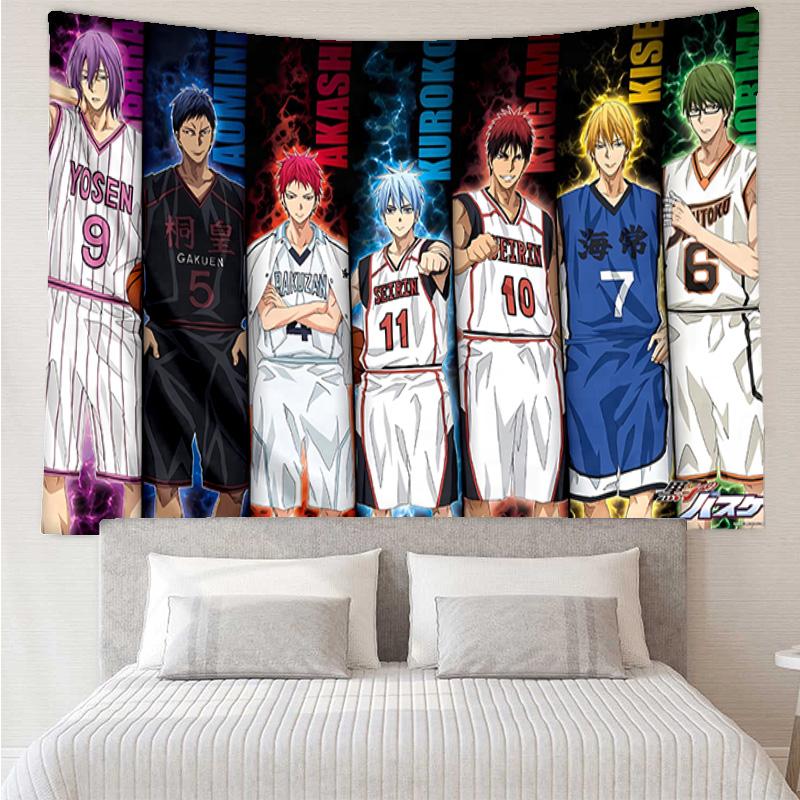 Kuroko's Basketball5 Tapestry for Bedroom Aesthetic Classroom Tapestries Wall Hanging for Living Room Dorm Office,Ideal Creative Gift