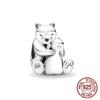 New S925 Sterling Silver Hugging Polar Bears Charm Beads Fit Original Charms Bracelet Silver S925 Jewelry Berloque
