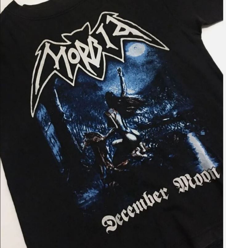RETRO Morbid band december moon T-shirt black Short sleeve All Sizes