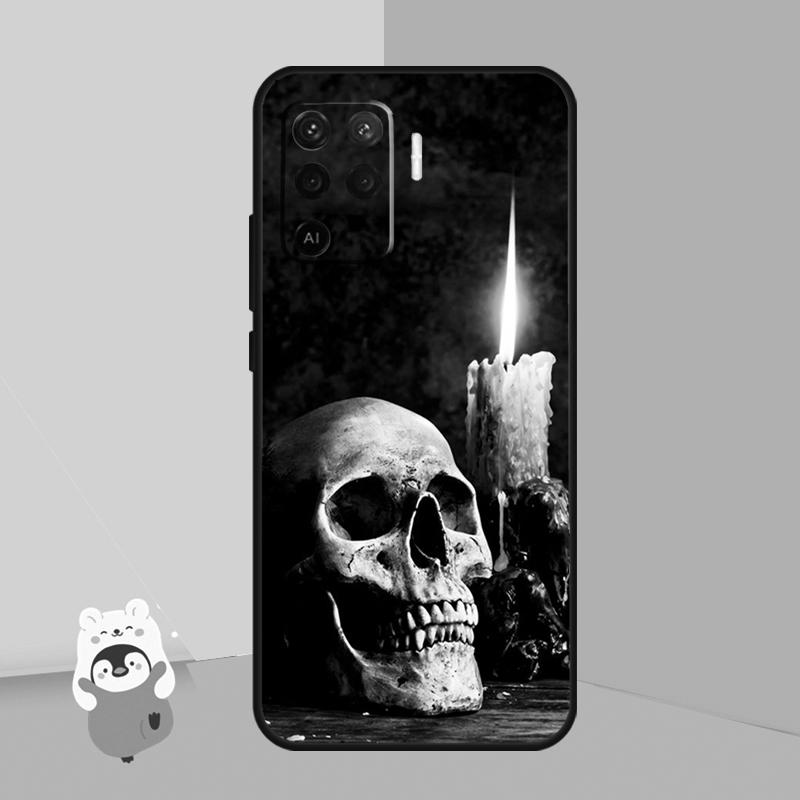 Gothic Fashion Skull Case For OPPO A74 A93 A83 A91 A53S A9 A5 A31 A53 2020 A15 A16 A1K A52 A72 A94 A54 Cover