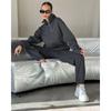 Autumn Women's Tracksuit with Zipper Oversize White Casual Two Piece Set Women  Classic Sports Trouser Suits for Women