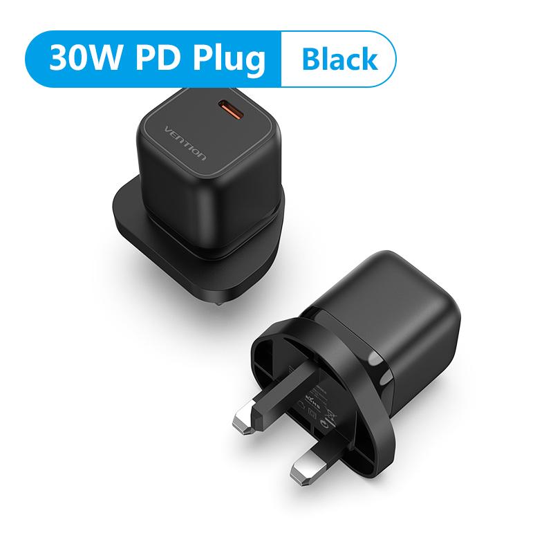 Зарядное устройство Vention 30W GaN для iPhone 14 13 12 Pro Max, зарядное устройство USB Type C для iPad Pro Xiaomi Huawei Samsung, быстрое зарядное устройство для телефона PD