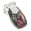 Ammolite Gemstone 925 Sterling Silver Jewelry Pendant 1.85"