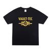 2025 US Drama Radiation Fallout33 Shelter VAULT TEC American Retro Cotton Short Sleeve T-shirt Male High Quality