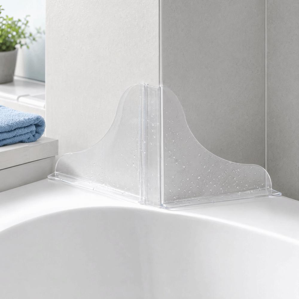 2pcs Acrylic Shower Splash Guard Clear Transparent Bathtub Water Blocker For Kitchen Sink