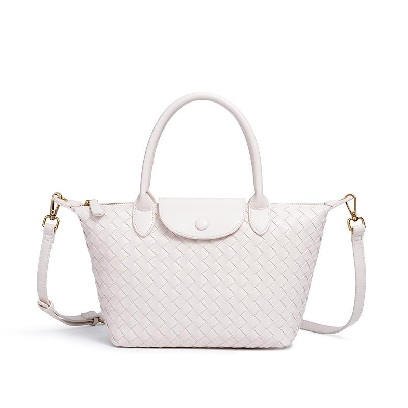 Новая плетеная сумка-пельмень Ручная плетеная сумка Большая вместимость для поездок на работу Универсальная портативная сумка-мессенджер