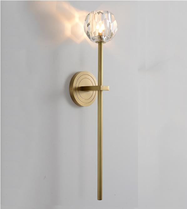 Crystal Cut Wall 2 - crystal wall lamp 71cm Brass Gold
