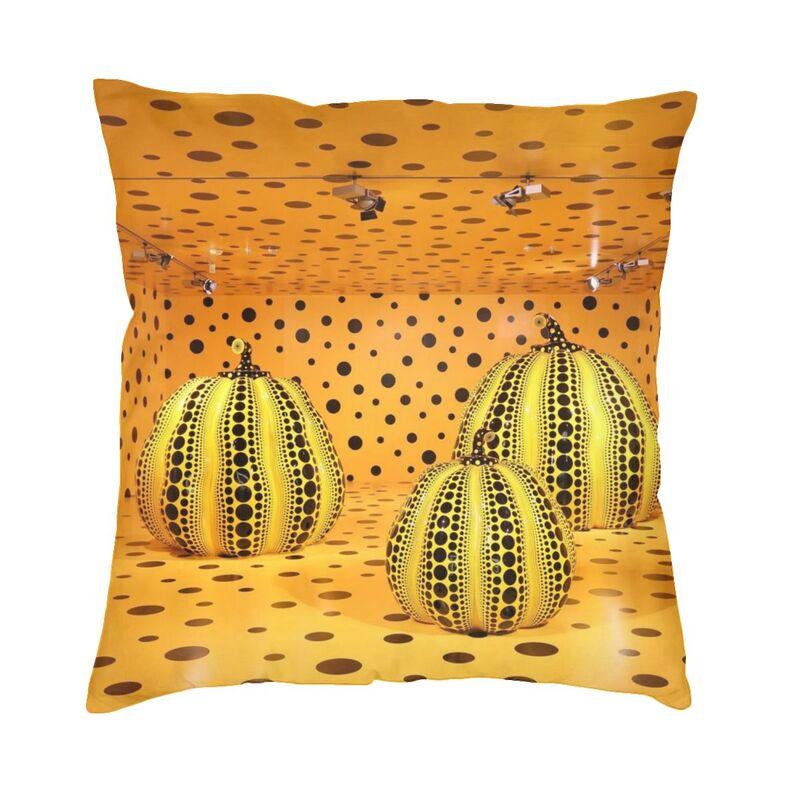 Yellow Yayoi Kusama Pumpkin Cushion Cover Minimalis Modern Soft Cute Pillow Cases Decoration Salon