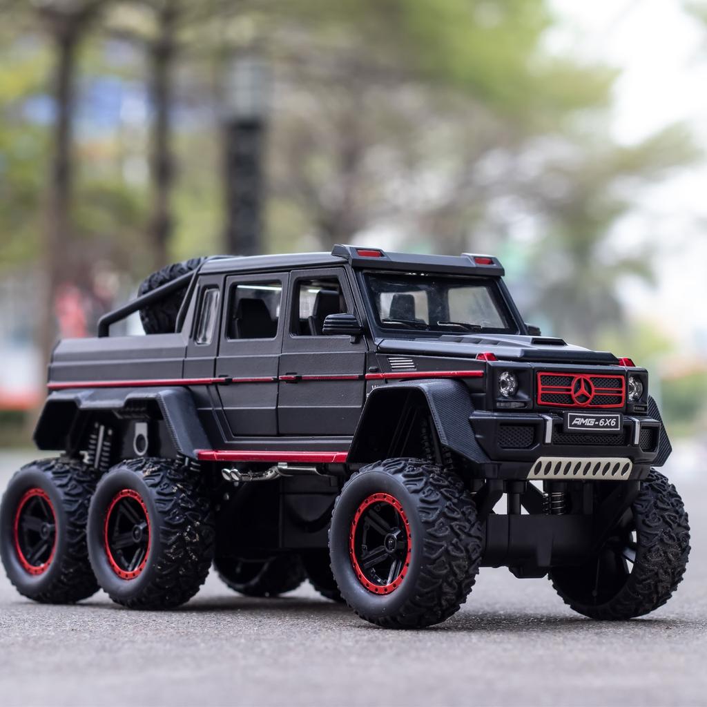 1:22 Mercedes-Benz G63 AMG 6X6 Внедорожник SUV Модель Автомобиля из Сплава Металлическая Литая Игрушки Звук Свет Автомобиль Подарки для Детей A72
