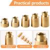 5Pcs 1/2inch Brass Pipe Fittings Female And Male Thread Extension Joint Water Pipe Adapter Fittings for Copper Pipe