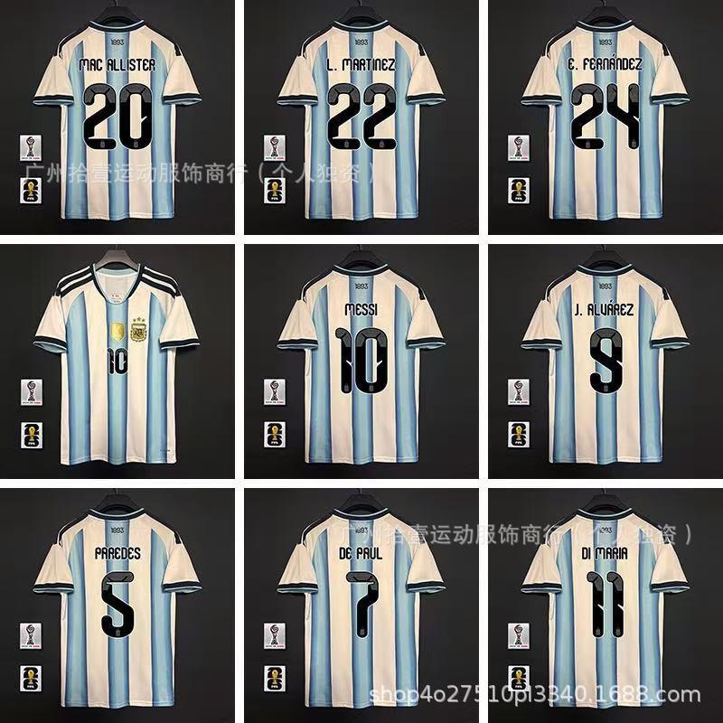 2026 Argentina Home Away Soccer Jersey Men Women Short Sleeve Football Shirt Messi 10 Alvarez 9