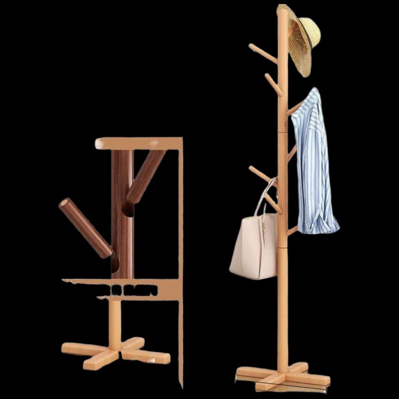 Lieve Solid Wood Floor-Standing Coat Rack