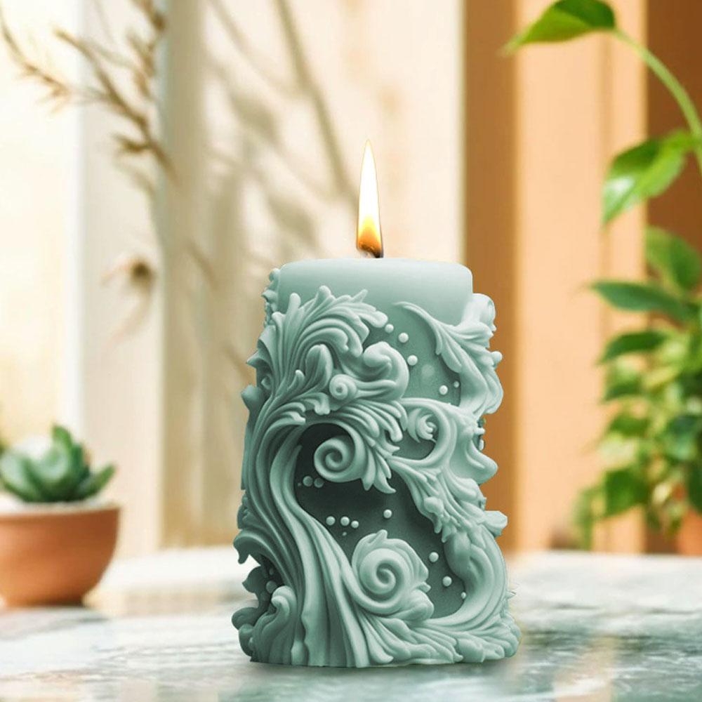 3D форма для свечи-столба, инструмент для изготовления ароматических свечей, силиконовая форма для свадебного декора, рельефный гипсовый цветок, подарки на день рождения