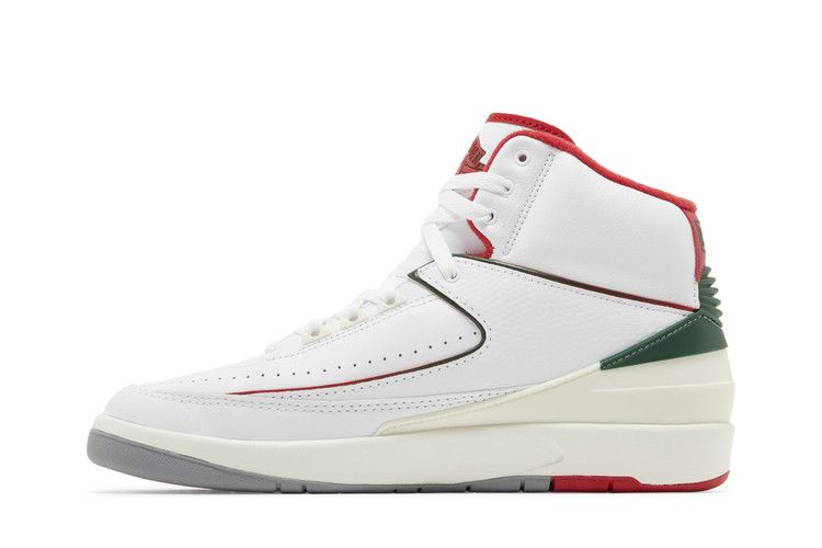 Мужские кроссовки Jordan 2 Retro Origins Белый/Огненно-красный-Пихтовый-Парусный-Цементно-серый