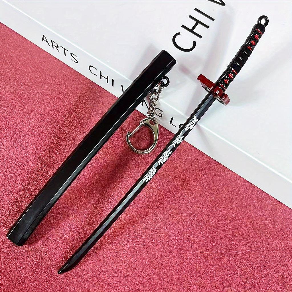 6inch Anime Demon Slayer Katana Metal Tanjirou Ninja Knife Kimetsu No Yaiba Real Size Japanese Katana Original Samurai Sword Toy