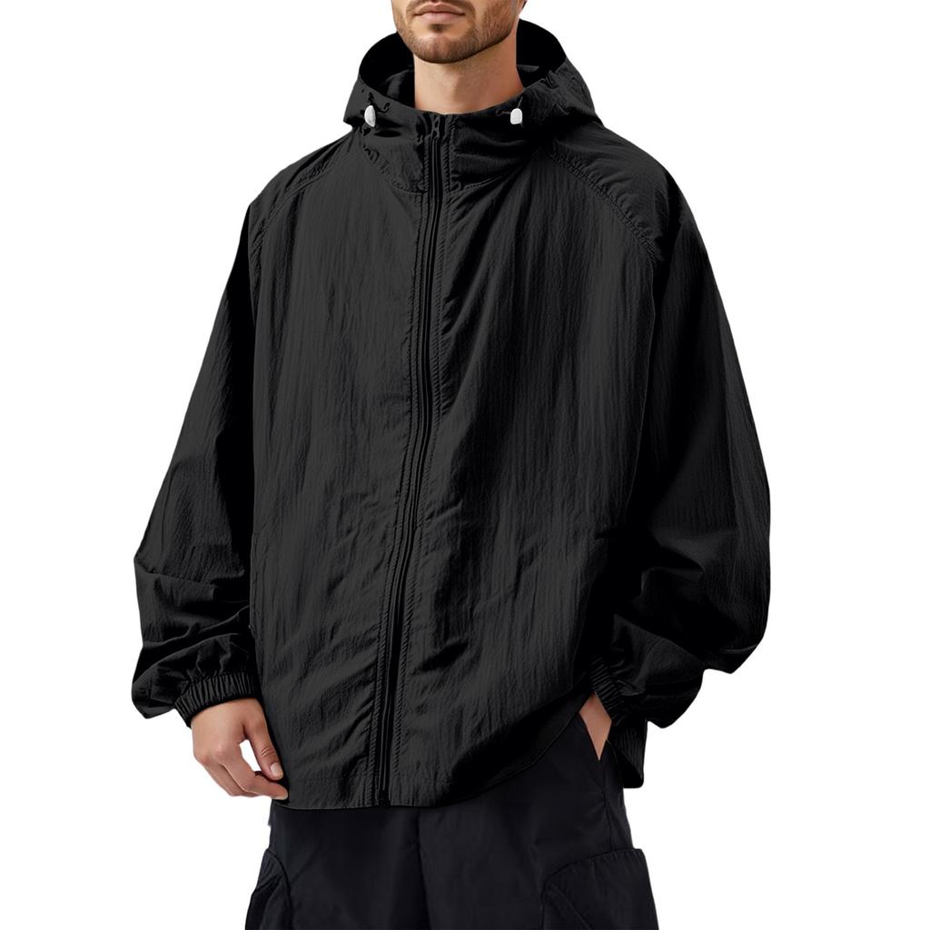 Мужская повседневная свободная солнцезащитная одежда для улицы, куртка-пуховик
