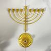 Table Je Candlestick Holder Wide Sturdy Base Hanukkah Decoration Menorah for Shelf Cabinet Fireplace Living Room Desk
