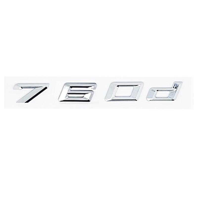 New Font Black Chrome ABS Alphanumeric Trunk Emblem for BMW 7 Series G11 G12 G70 G71 - 730d 740d 745d 750d 760d Nameplate Sticke