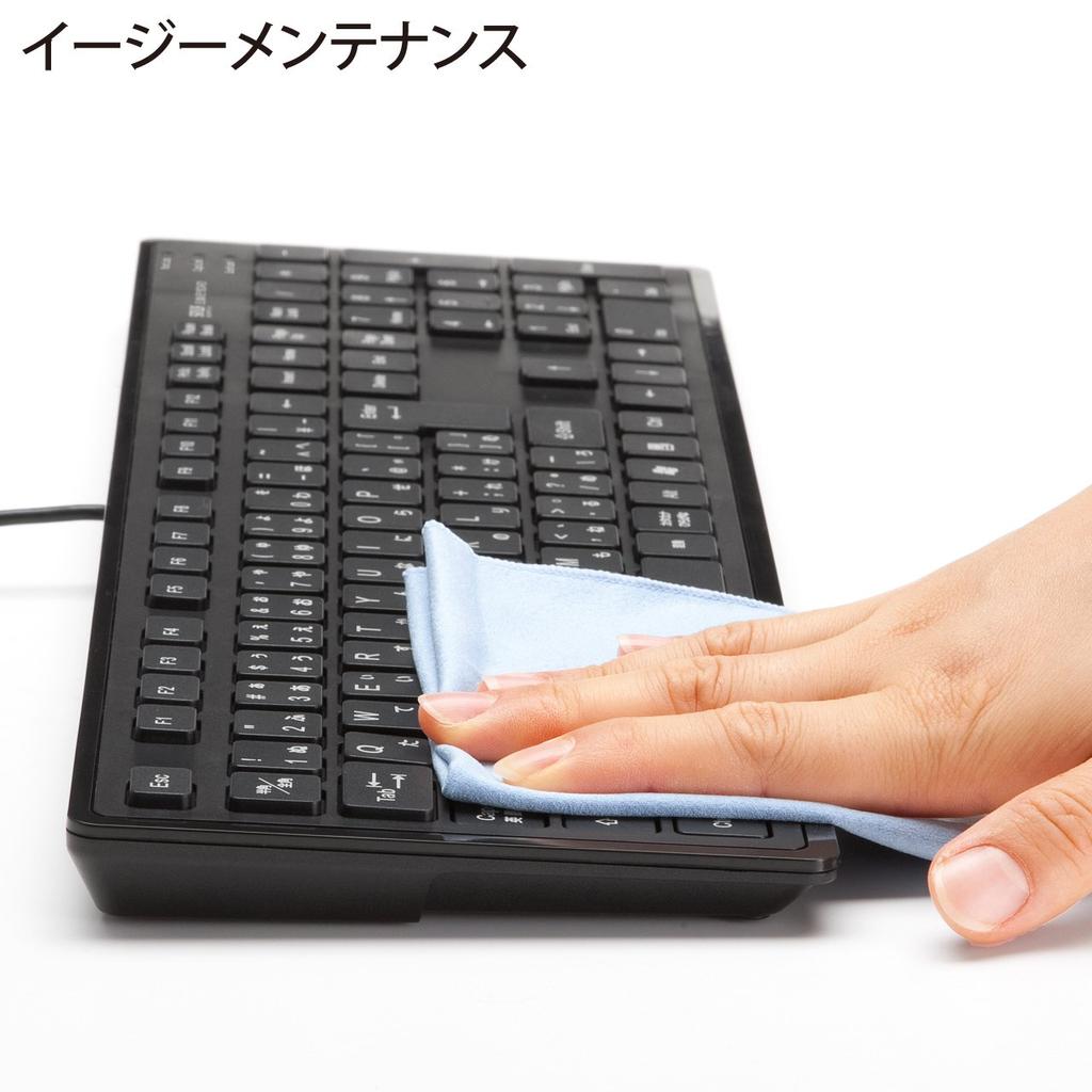 Sanwa Supply Wired USB Slim Keyboard 109 Keys Japanese Layout Thin Membrane Black SKB-SL16BK