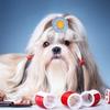 24pcs Elastic Dog Hair Tie Decorative Flower Hair Tie Fashion Dog Grooming Decor  Outdoor Walking