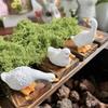 3 шт. Статуэтка утки из смолы Очаровательное украшение для сада Ручная роспись для двора, пруда