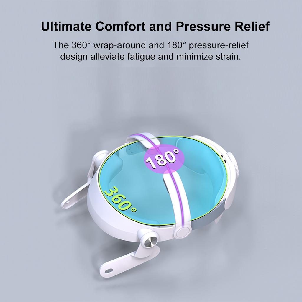 Ремешок на голову, совместимый с гарнитурой Meta Quest3 VR, 5000 мАч, перезаряжаемый, регулируемый на 360 градусов