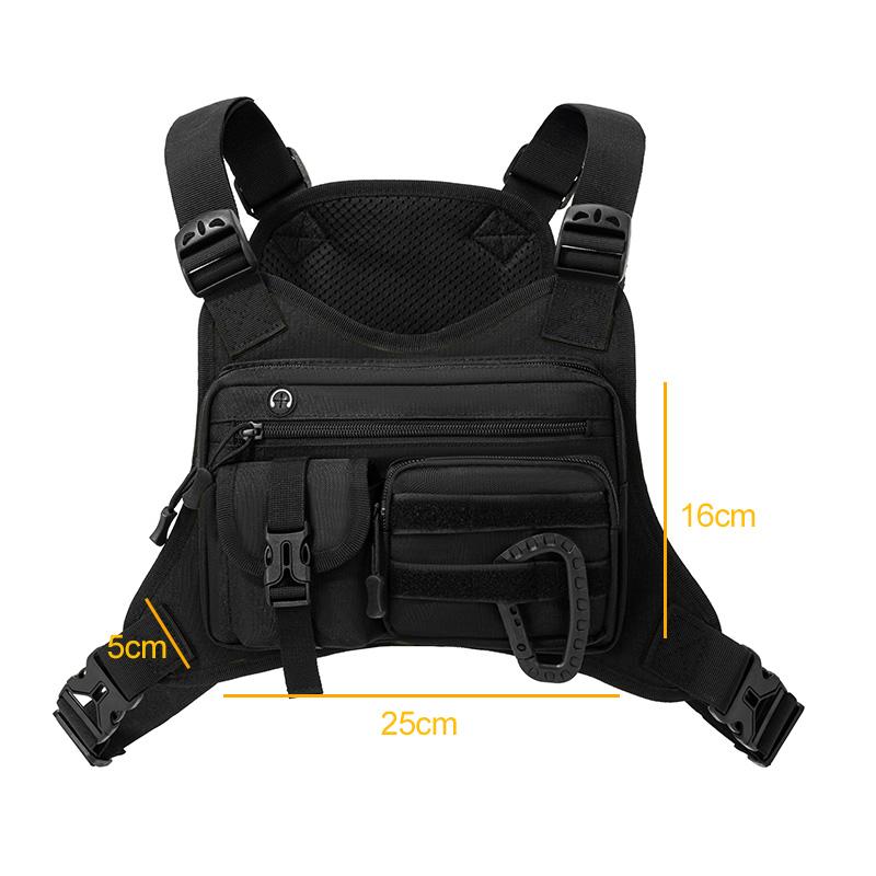 Outdoor Sports Chest Bag Vest Men Women Backpack Multi Pocket Travel Work Front Rig Fanny Pack Running Cycling EDC Bag