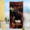 Gothic Illustrations Customize Your Name Beach Towel Quick-Dry Soft Microfiber Suitable for Swimming Gym Camping Yoga Vacation