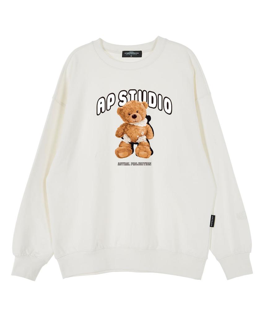 ASTRAL PROJECTION Baby Beardoll Oversized Drop Shoulder Sweatshirt_White