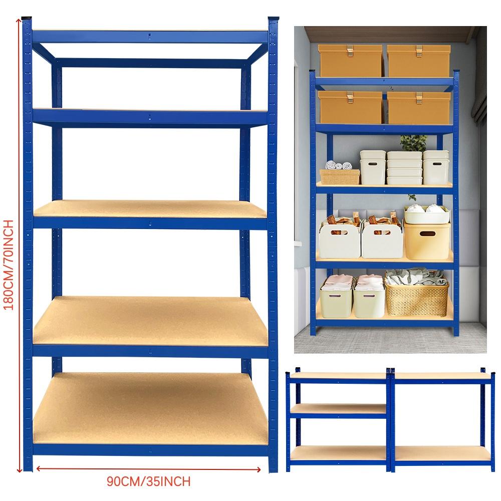 5 Shelves,Storage Shelves,Adjustable Shelves,Easy to Assemble,Total Capacity 875KG,Shelving Unit for Garages and Sheds,Home
