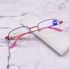 Women Metal Alloy Half Frame Reading Glasses Retro Anti -Fatigue High Quality Purple Presbyopic Glasses Diopter +1 .0 To +4 .0