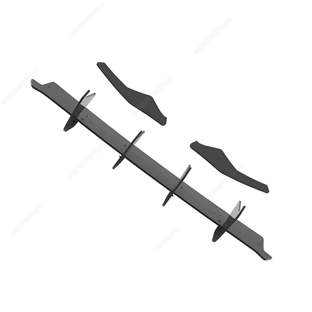 Maxton Style Rear Bumper Lip Spoiler Diffuser Splitter Lip Side Protector Body Kit For VW Golf 8 MK8 GTI 2020-2024 Black Tuning