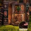 Набор-домик из книг для самостоятельной сборки со светодиодной подсветкой, ручной работы, винтажный, 3D, деревянная головоломка, миниатюрный книжный магазин, украшение для книжной полки, подарок для любителя книг