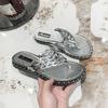 Нескользящая уличная обувь модные и легкие офисные универсальные сандалии супер фея зарубежный стиль женские шлепанцы на плоской подошве 2025 новинка