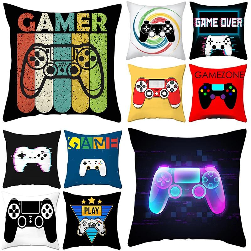 45 X 45cm Colorful Cartoon Keyboard Home Pillowcase Video Game Party Pillow Cover Happy Birthday Decoration
