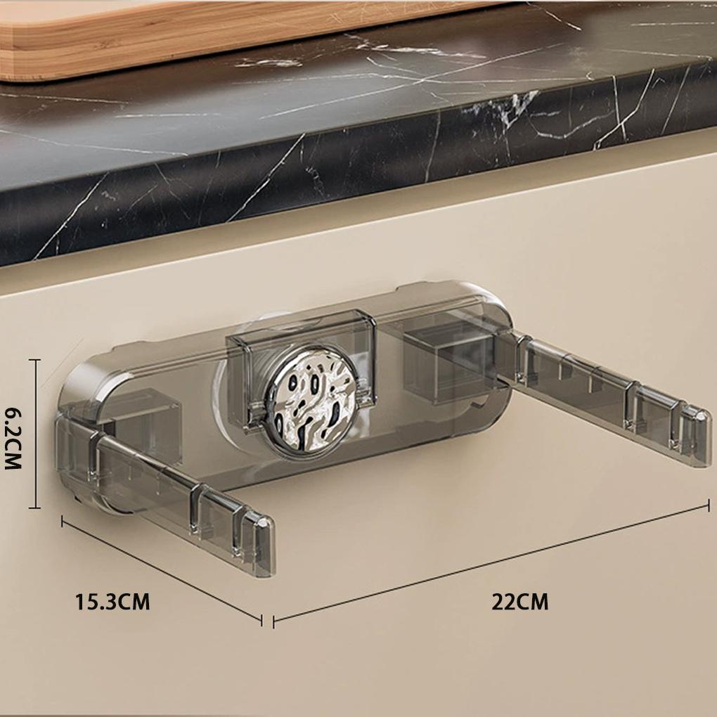 2026 Новый складной кронштейн, прозрачный АБС-материал, простое управление, мусорный пакет, подходит для шкафов, кладовых
