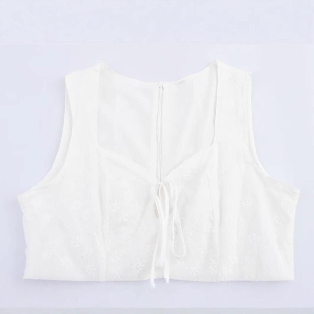 2025 Spring Women's European & American Style Lace-Up Lace Short Dress