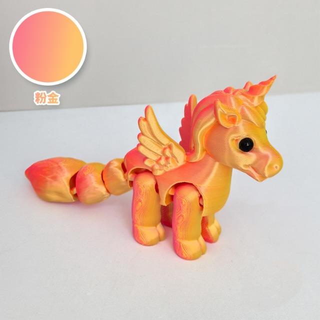 Мини Многосуставная Подвижная 3D-печатная Игрушка Пони Милая Рельефная Сенсорная Фигурка Украшение для Дома Офиса Настольное Украшение Детский Подарок