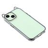 For iPhone 13 Case Cat Ear Design TPU+Acrylic Clear Phone Back Cover