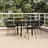 3157867 vidaXL Garden Dining Furniture 5 Pcs Black Wicker