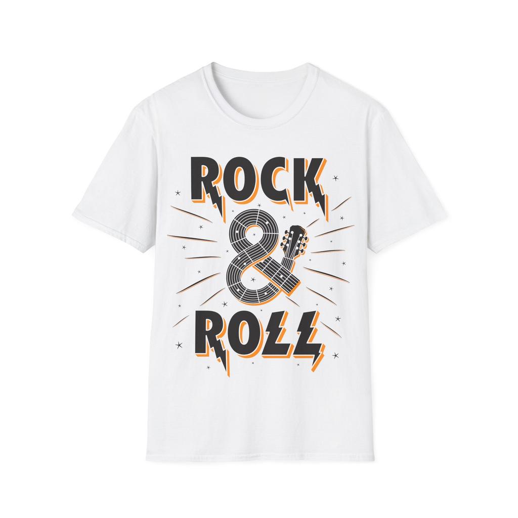 Футболка Rock'n'Roll Guitar, Унисекс футболка софтстайл, Топ для меломана, Рокерская футболка