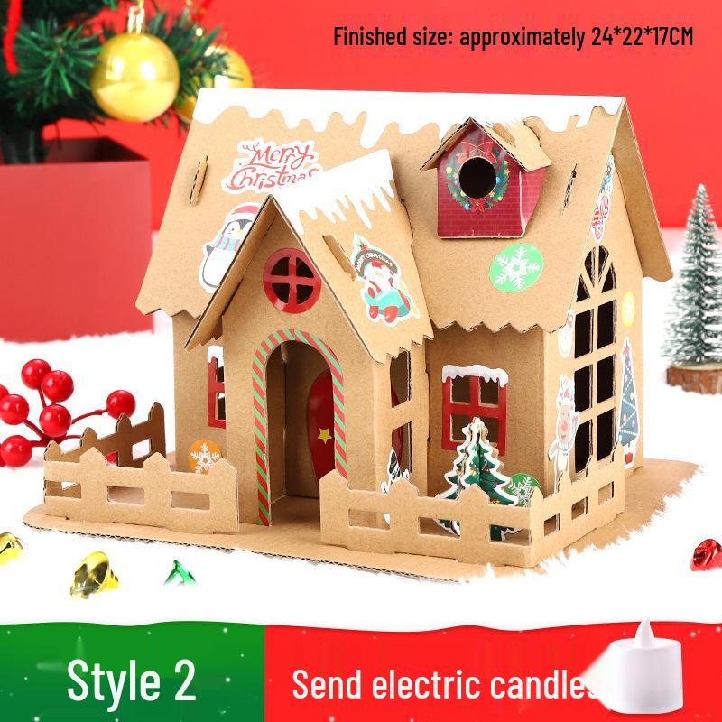 DIY Christmas Igloo Cookie House Kit for Kids with Reindeer Stickers