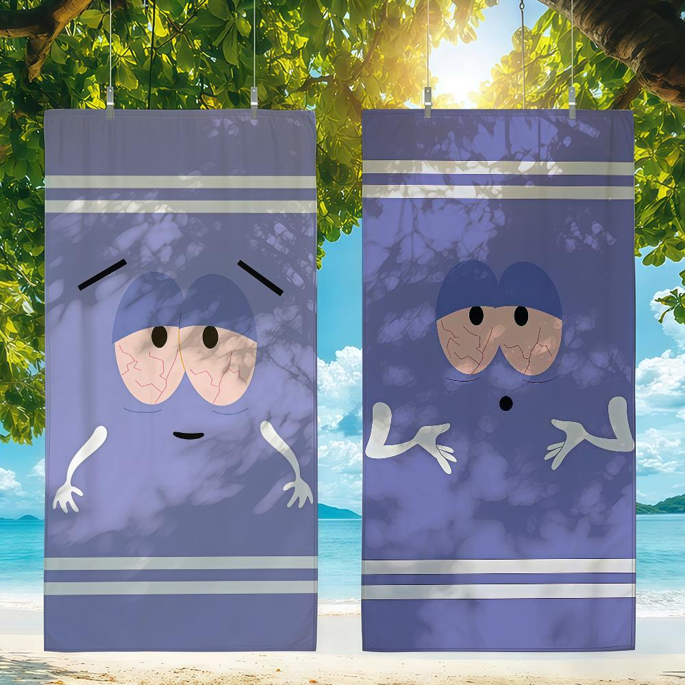 Мультяшное Забавное Полотенце T-Towelie Быстросохнущие Пляжные Полотенца Подходят Для Бассейнов, Кемпинга, Йоги И Тренажерного Зала