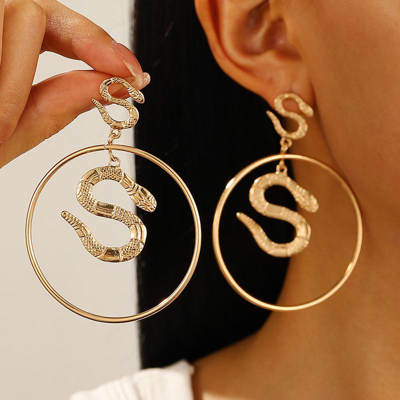 Gothic Animal Scorpion Drop Earrings Women's Vintage Punk Hip Hop Rock Men's Snake Earrings Dark Halloween Exaggerated Jewelry