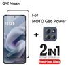 2в1 Для MOTO G86 Power Стекло Полное покрытие Защитная пленка для экрана Закаленное стекло + Пленка для объектива камеры