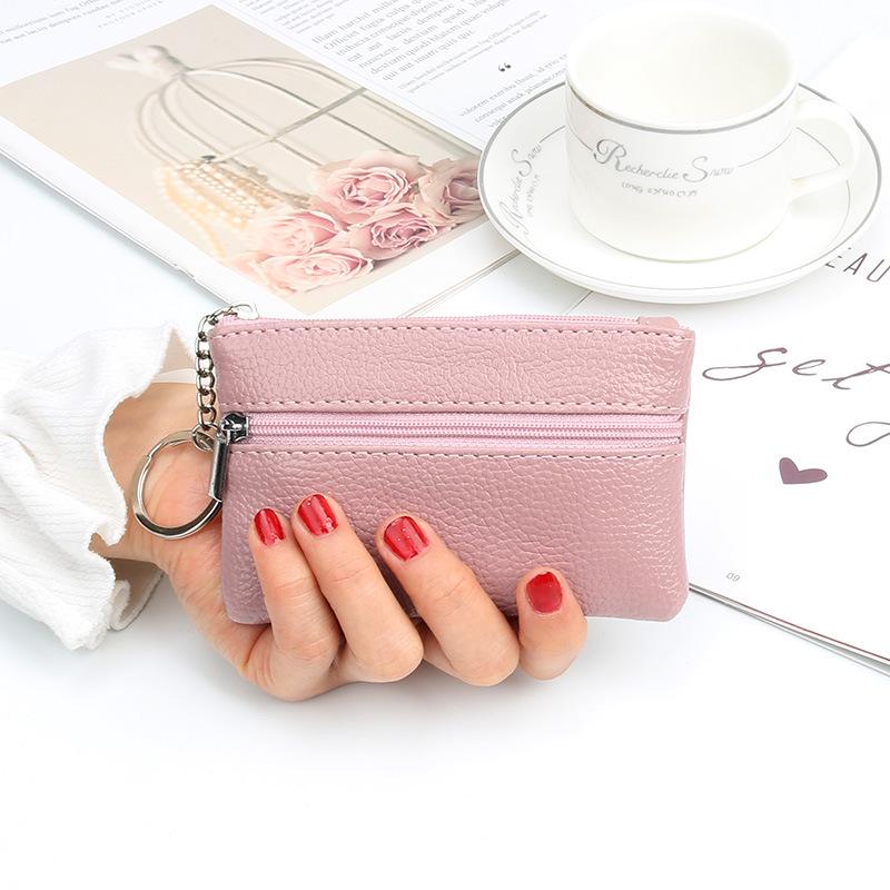 Women's Mini Zipper Coin Purse & Key Pouch Wallet