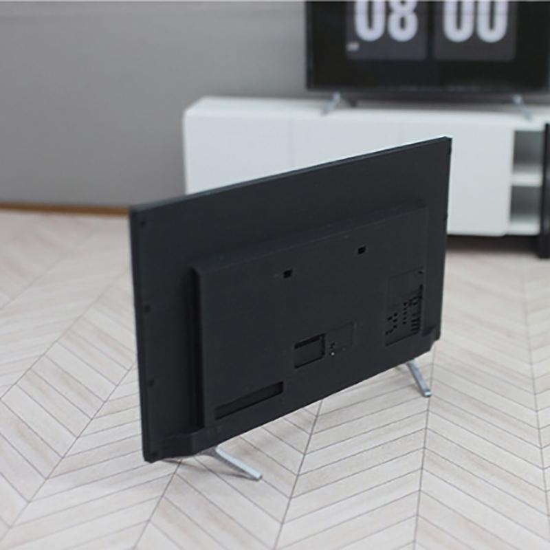 1 шт. Кукольный домик Миниатюрный DIY Телевизор с широким экраном на подставке Плоскопанельный ЖК-телевизор Классическая игрушка для ролевых игр для детей