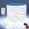 WiFi COB LED Strip Tuya Smart Life Bedroom Night Lamp Dimmable COB Light Strip Flexible DIY Tape Light 12V App Control Work with Alexa Google Home