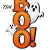 Waterproof Wall Sign Halloween Boo Ghost Sign, Wooden Door Hanger Cute Witch Hat Hanging for Front Decor