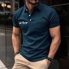 Men Summer New Slim Fit Short Sleeve Sport Polo Shirt Men Golf Polo Shirt Men Clothes 3D Digital Print Pure Color Polo Shirt
